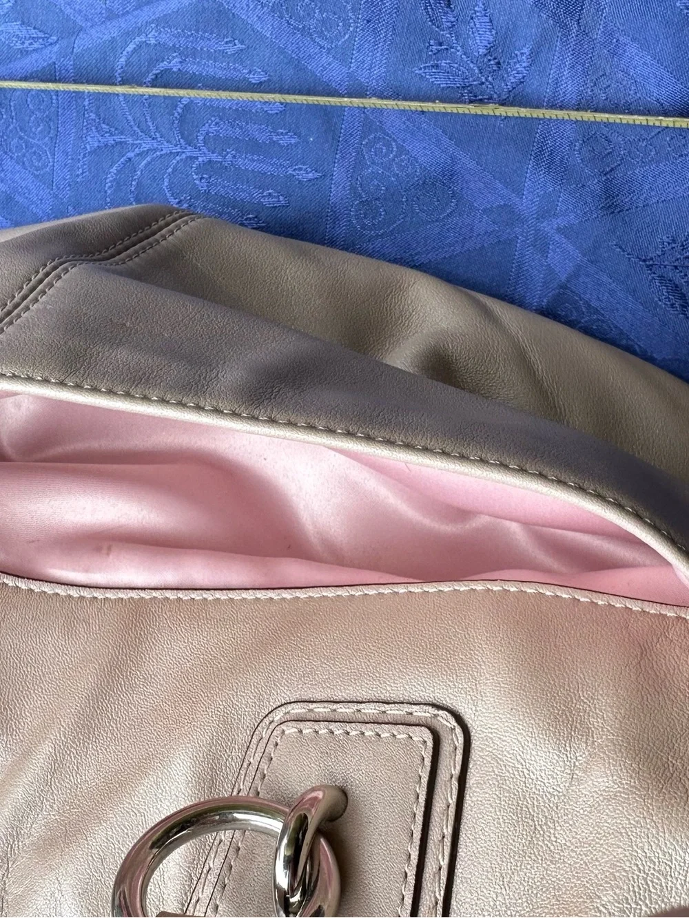 Coach Neutral Leather Shoulder Tote in Light Taupe - Picture 4 of 4